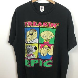 2/$28 Distressed Freakin' Epic Family Guy Delta Pro Weight Tee T-shirt
